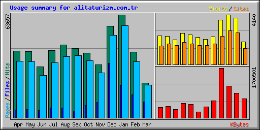 Usage summary for alitaturizm.com.tr